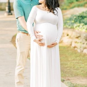 Pink blush maternity dress